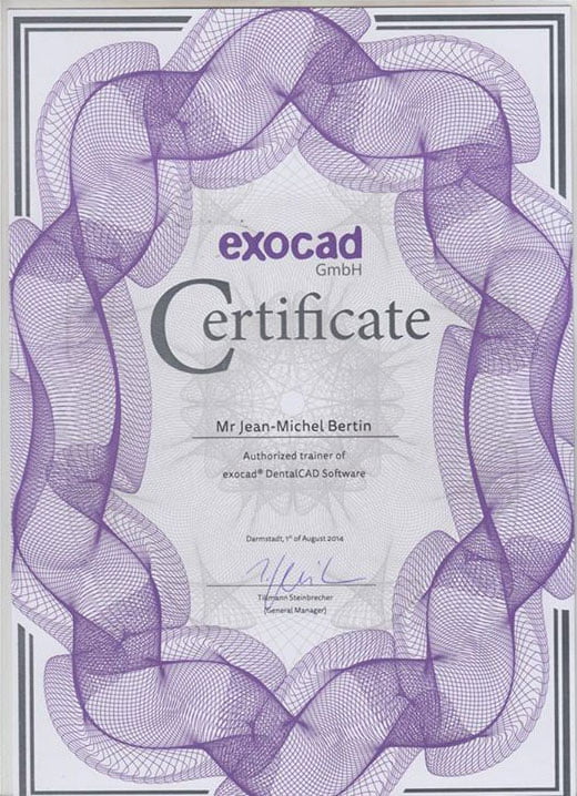 Certification Exocad