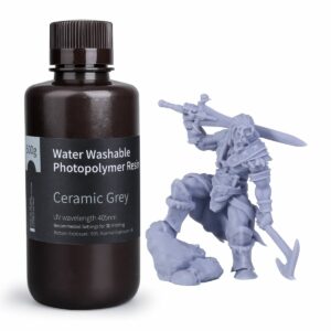 Résine Elegoo Water Washable – 500 G, Ceramic Grey