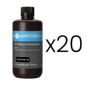 Résine Anycubic 405nm light beige (1L) – Pack (20x1L)