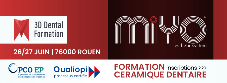 3D Dental Formation vous propose des formations en céramique dentaire avec les produits Miyo by Jensen