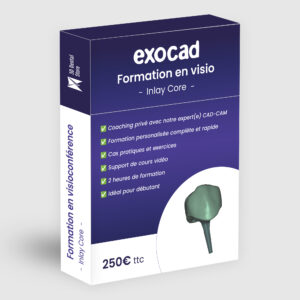 Formation Exocad en visioconférence – Inlay Core (2h)