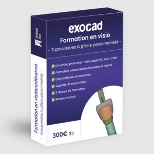 Formation Exocad en visioconférence – Transvissées et piliers personnalisés (2h)