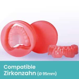 AIDITE® disque d&rsquo;usinage Denture PMMA Color Pink compatible Zirkonzahn (Ep.20>30mm ; Ø95mm)