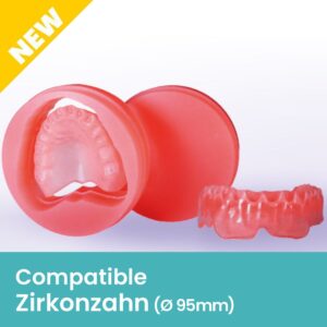 AIDITE® disque d’usinage Denture PMMA Color Pink compatible Zirkonzahn (Ep.20>30mm ; Ø95mm)