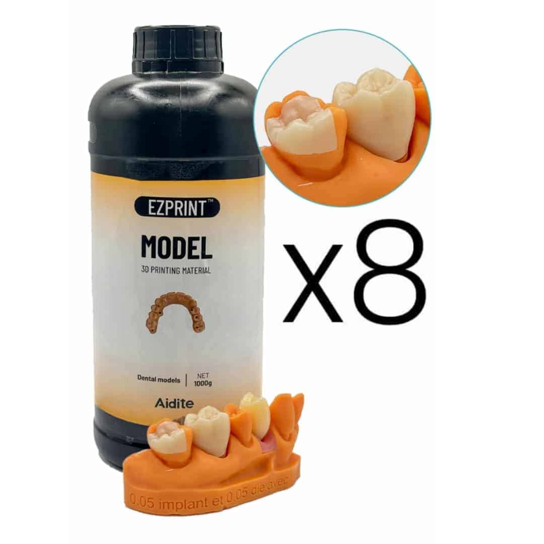 Pack de huit résines Aidite EZPrint (8x1L)