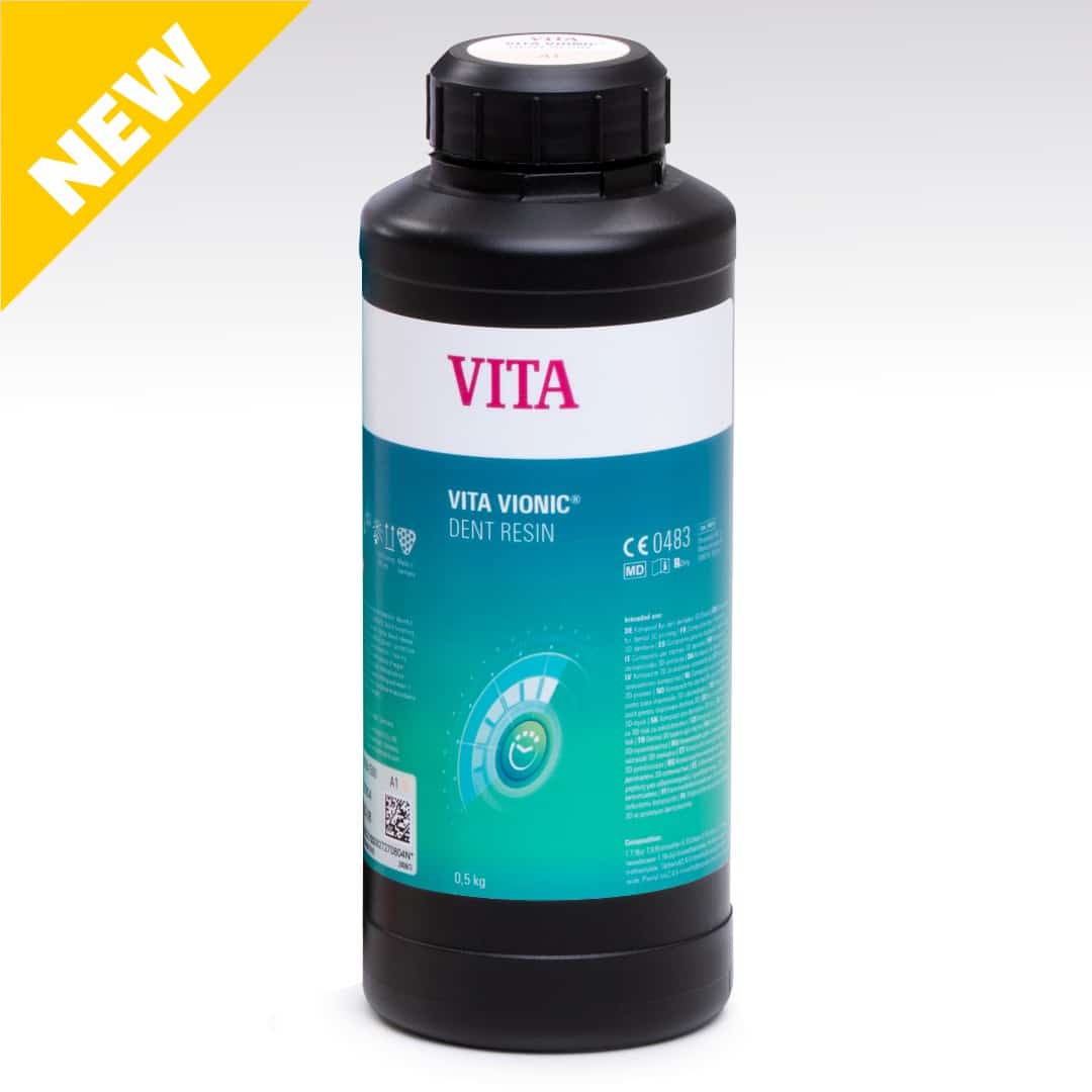 Formulation photopolymérisable pour l’impression 3D de couronnes permanentes, de dents prothétiques et de bridges provisoires de longue durée.