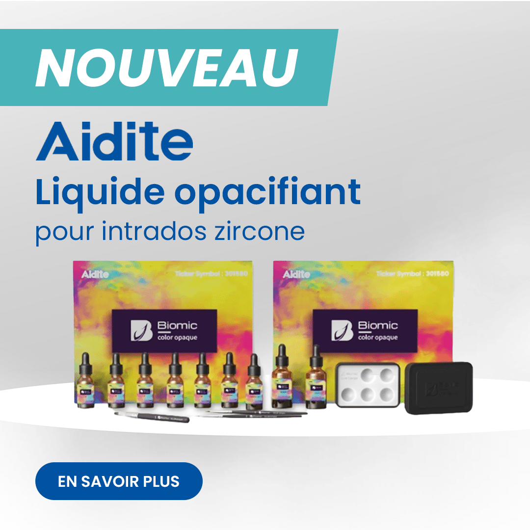 AIDITE Biomic Color Opaque System : liquide opacifiant pour intrados zircone